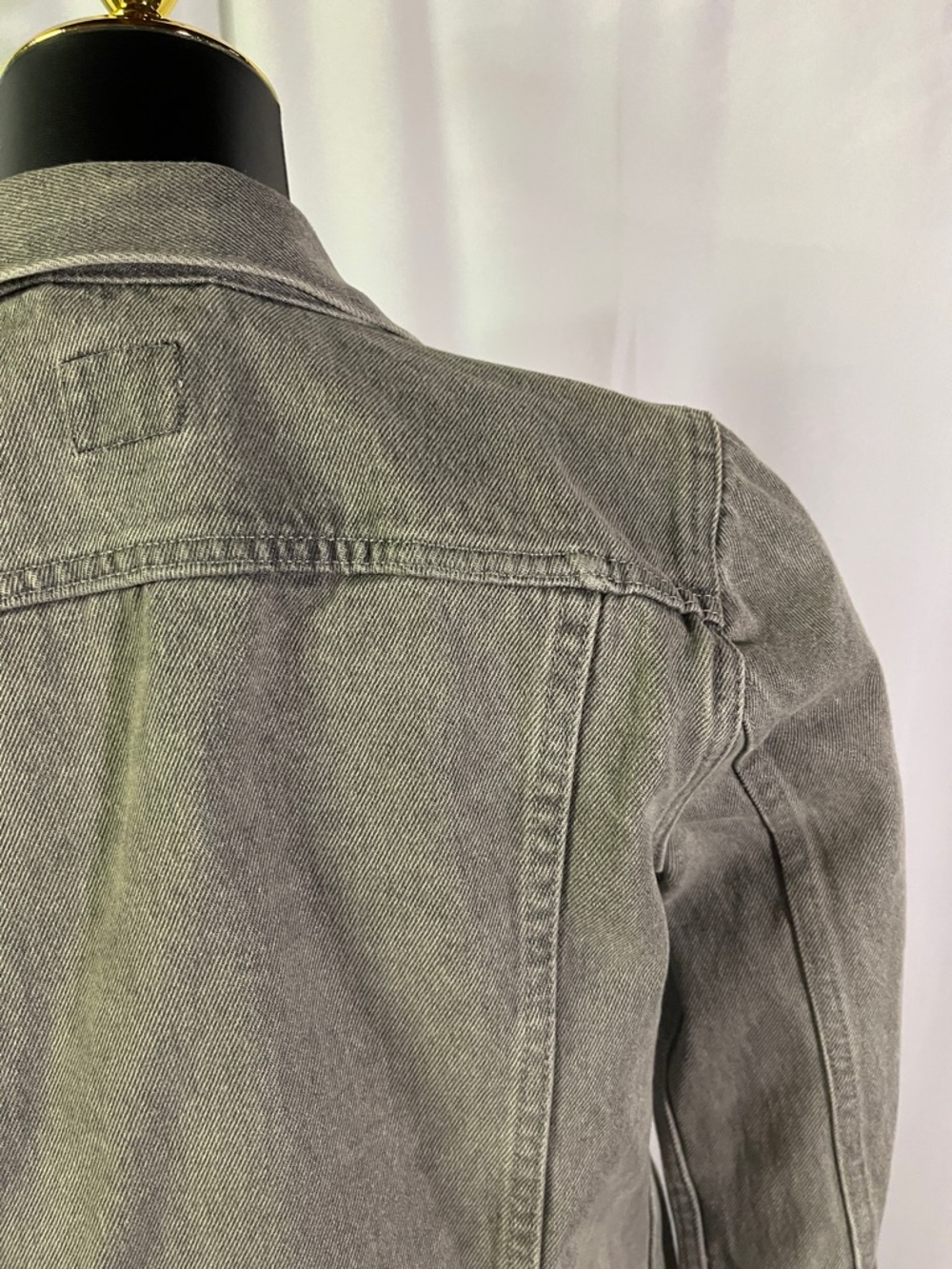 Gap Washed Grey Icon Cropped Denim Jacket - Picture 12 of 16
